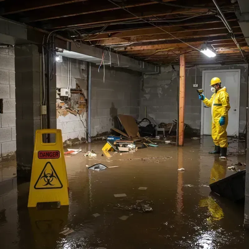 Flooded Basement Electrical Hazard in Fredericktown, MO Property